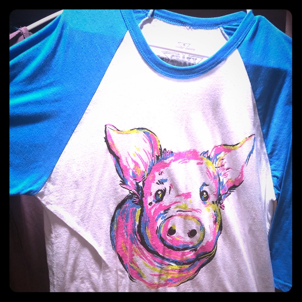Colorful pig shirt